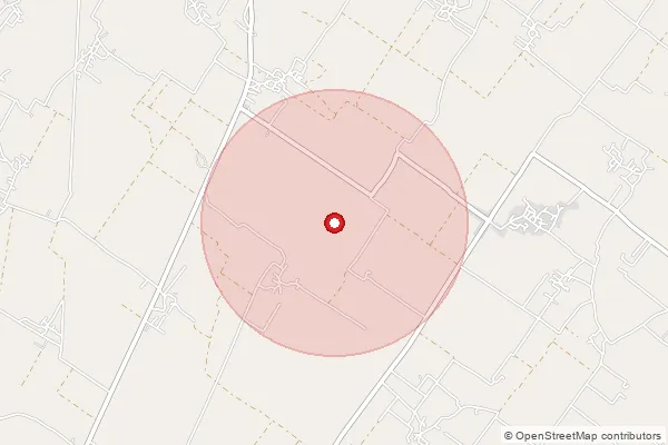 Map showing approximate area covered by Pincode 271802 — Chaukgoi Bo, Bahraich