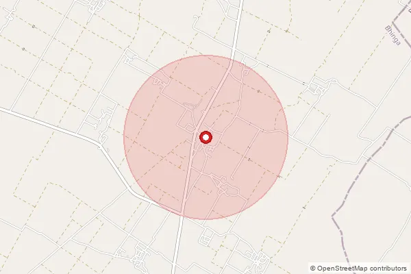 Map showing approximate area covered by Pincode 271804 — Dikuali Bo, Shravasti