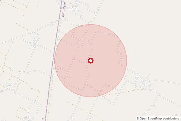 Map showing approximate area covered by Pincode 271805 — Mahdeiya Bo, Shravasti