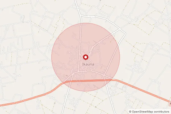 Map showing approximate area covered by Pincode 271835 — Jaichandpur Bo, Shravasti