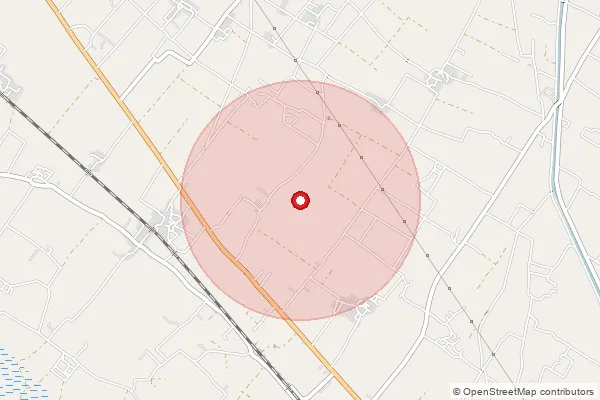 Map showing approximate area covered by Pincode 271871 — Kashijot Bo, Bahraich