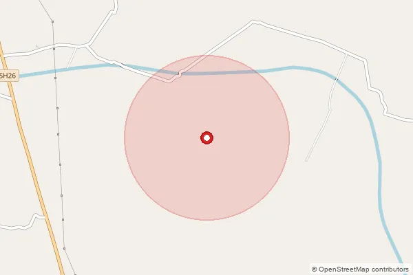 Map showing approximate area covered by Pincode 272002 — Dudhaura Bo, Basti