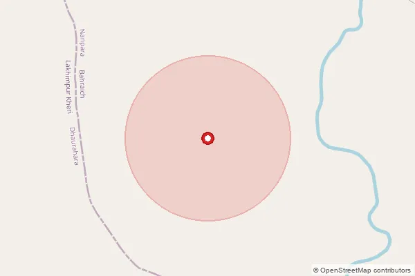 Map showing approximate area covered by Pincode 272127 — Dhirauli Babu Bo, Basti