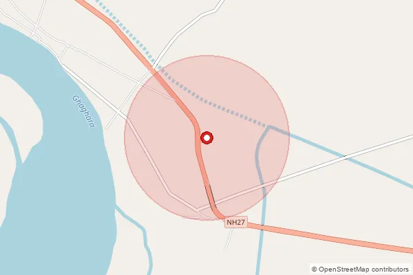Map showing approximate area covered by Pincode 272129 — Malauli Gosain Bo, Basti