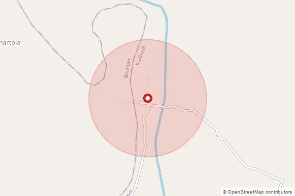 Map showing approximate area covered by Pincode 272150 — Ambari Bo, Basti