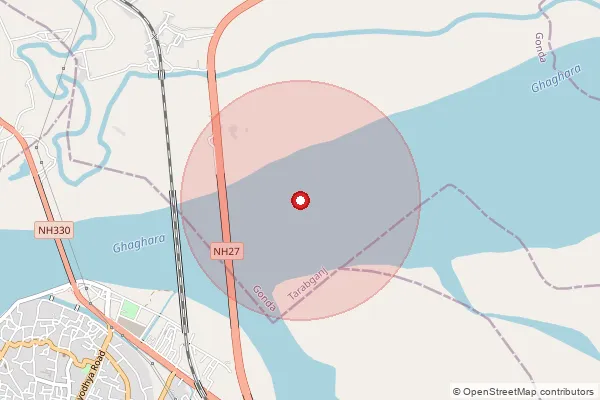 Map showing approximate area covered by Pincode 272161 — Mahuwadabar Bo, Basti