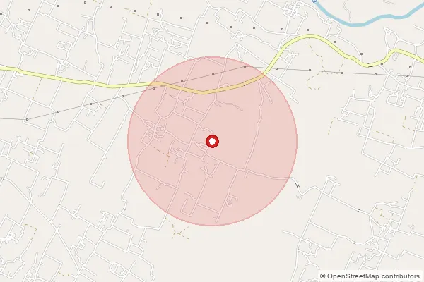 Map showing approximate area covered by Pincode 272162 — Chaparaghat Bo, Sant Kabeer Nagar