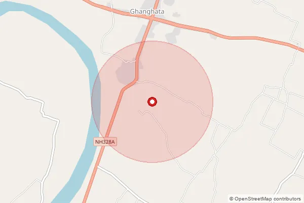 Map showing approximate area covered by Pincode 272165 — Bhainsa Khoont Bo, Sant Kabeer Nagar