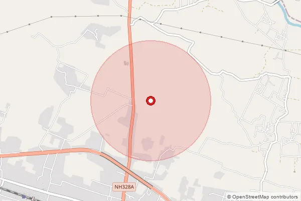 Map showing approximate area covered by Pincode 272175 — Chakdahi Bo, Sant Kabeer Nagar