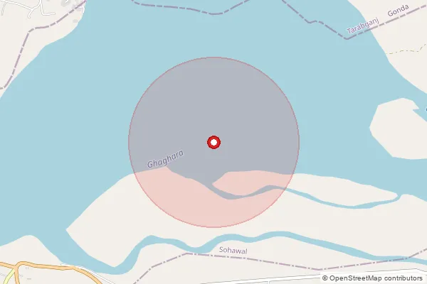 Map showing approximate area covered by Pincode 272177 — Khairati Bo, Basti