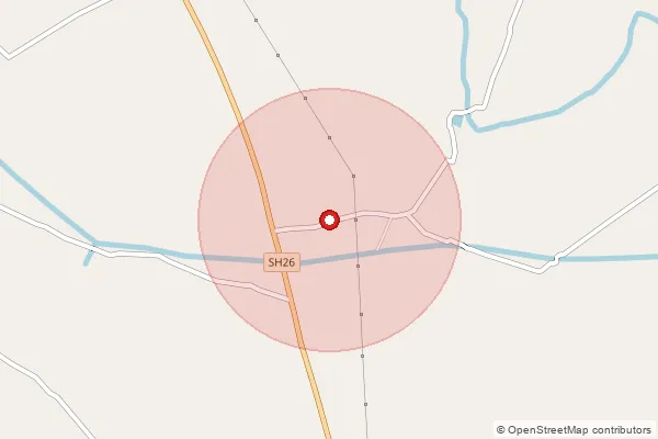 Map showing approximate area covered by Pincode 272190 — Amrauli Sumali Bo, Basti