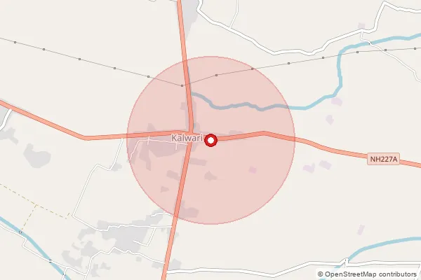 Map showing approximate area covered by Pincode 272301 — Chilma Bazar Bo, Basti