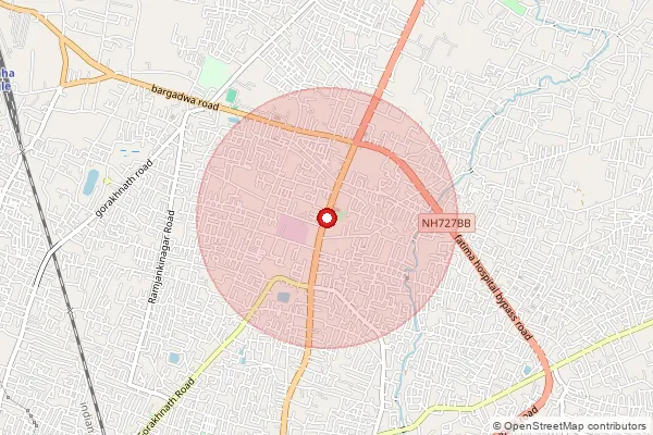 Map showing approximate area covered by Pincode 273003 — Arogyamandir So, Gorakhpur