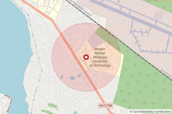Map showing approximate area covered by Pincode 273010 — Jungle Chauri Bo, Gorakhpur