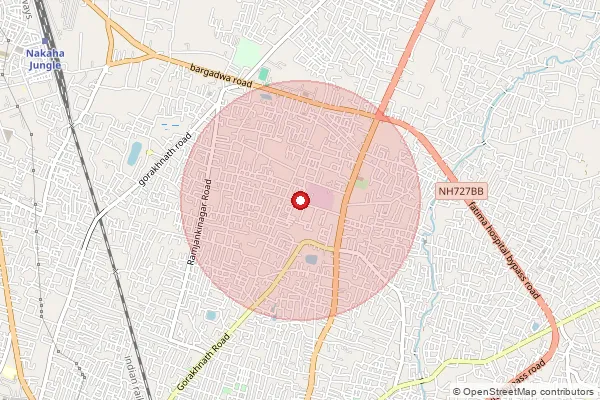 Map showing approximate area covered by Pincode 273011 — Ndc Gorakhpur, Na