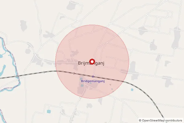 Map showing approximate area covered by Pincode 273157 — Banjaria Sonbarsa Bo, Maharajganj