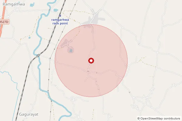 Map showing approximate area covered by Pincode 273207 — Mishraulia Bo, Maharajganj