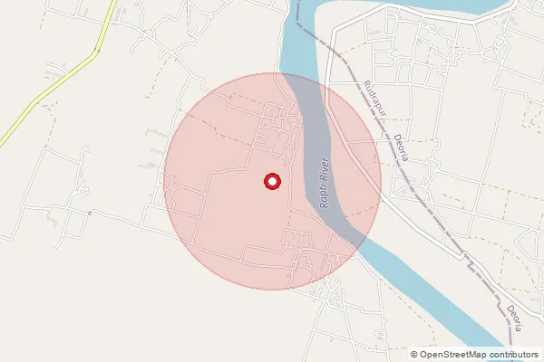 Map showing approximate area covered by Pincode 273211 — Badhyapar Bo, Gorakhpur