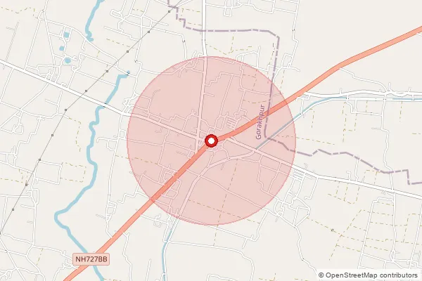 Map showing approximate area covered by Pincode 273306 — Jungle Dumri No1 Bo, Gorakhpur