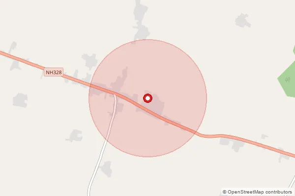 Map showing approximate area covered by Pincode 273310 — Baidabazar Bo, Maharajganj