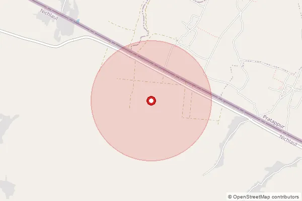 Map showing approximate area covered by Pincode 273311 — Gadaura Bo, Maharajganj