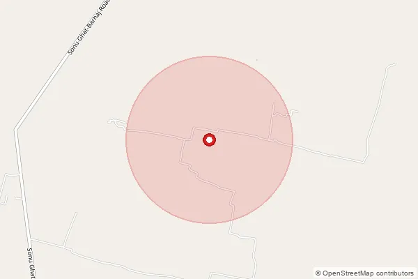 Map showing approximate area covered by Pincode 274182 — Karmtar Sher Khan Bo, Deoria