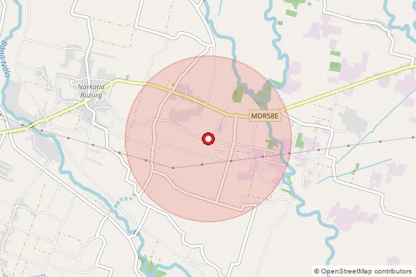 Map showing approximate area covered by Pincode 274304 — Padrauna Ho, Kushi Nagar