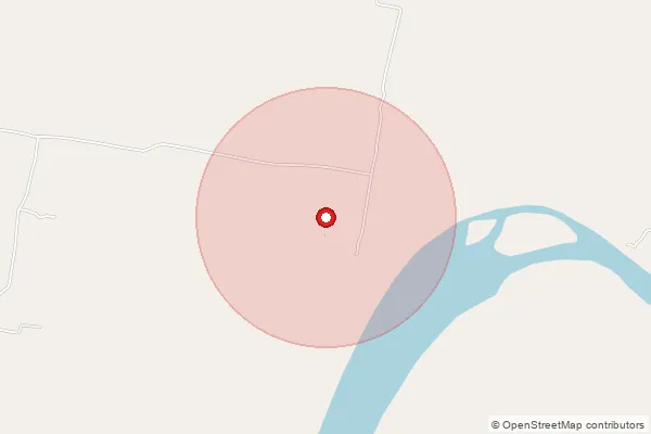 Map showing approximate area covered by Pincode 274508 — Ajana Bo, Deoria