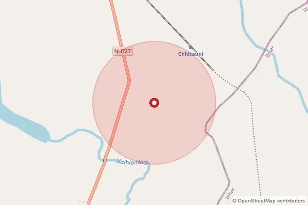 Map showing approximate area covered by Pincode 274801 — Chhitauni So, Kushi Nagar