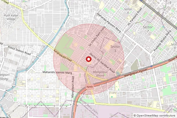 Map showing approximate area covered by Pincode 274802 — Bhaisaha Bo, Kushi Nagar