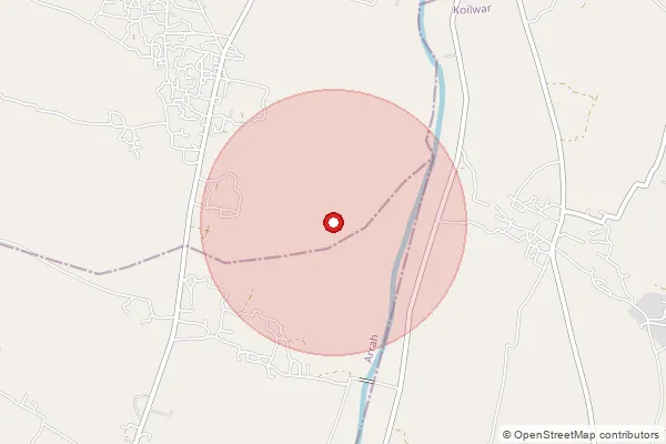 Map showing approximate area covered by Pincode 274807 — Piperpanti Bo, Deoria