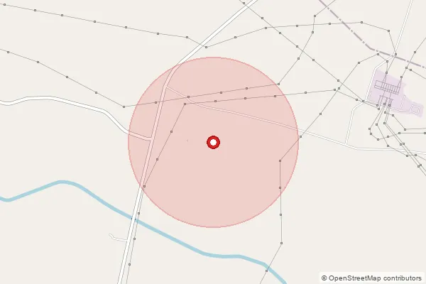 Map showing approximate area covered by Pincode 275102 — Adari Bo, Mau