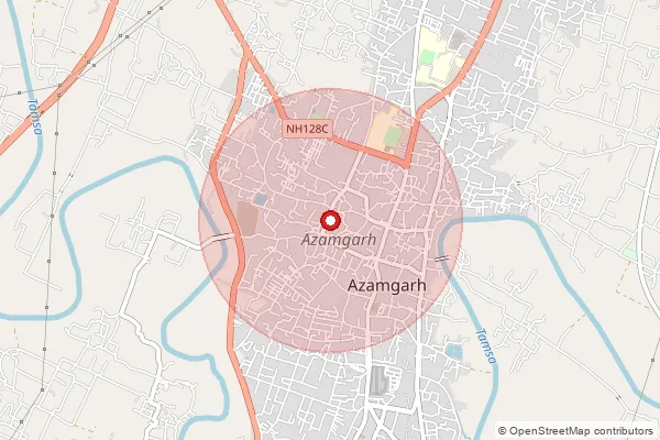 Map showing approximate area covered by Pincode 276129 — Karami Bo, Mau