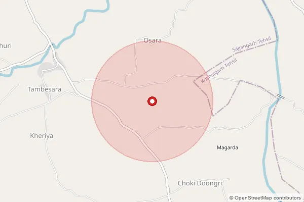 Map showing approximate area covered by Pincode 276136 — Luchui Bo, Azamgarh