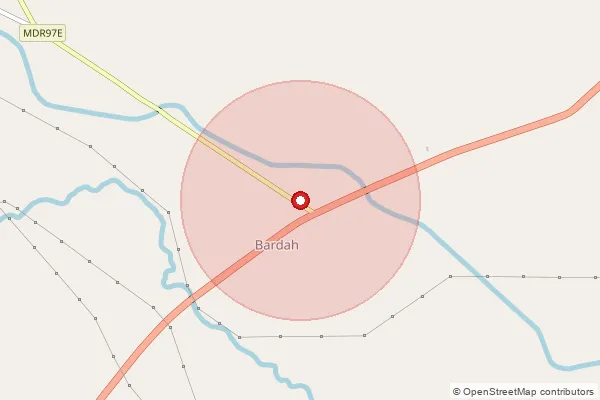 Map showing approximate area covered by Pincode 276301 — Bardah So, Azamgarh