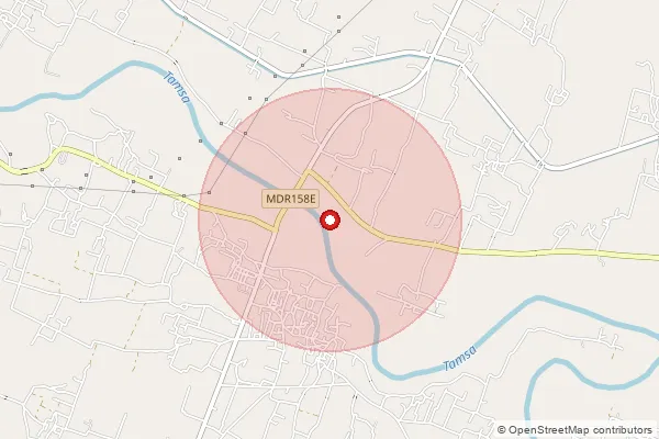 Map showing approximate area covered by Pincode 276406 — Bamhaur Bo, Azamgarh