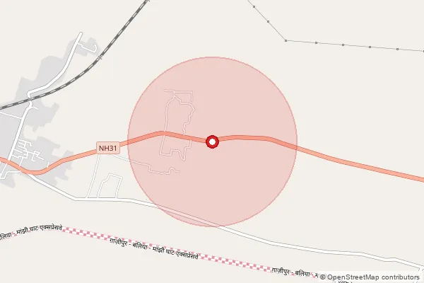 Map showing approximate area covered by Pincode 277001 — Ballia Ho, Ballia