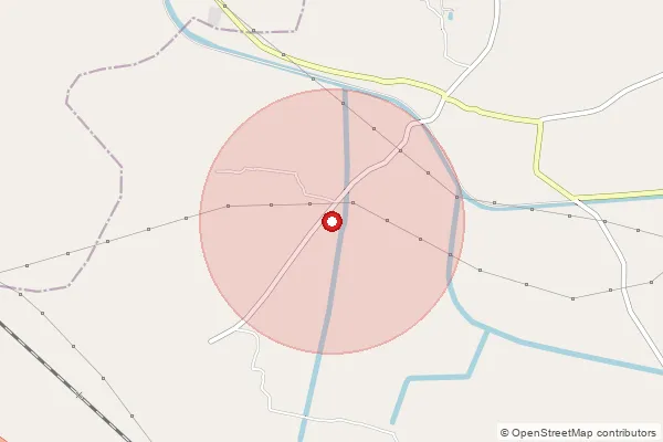 Map showing approximate area covered by Pincode 277123 — Janaupur Bo, Ballia
