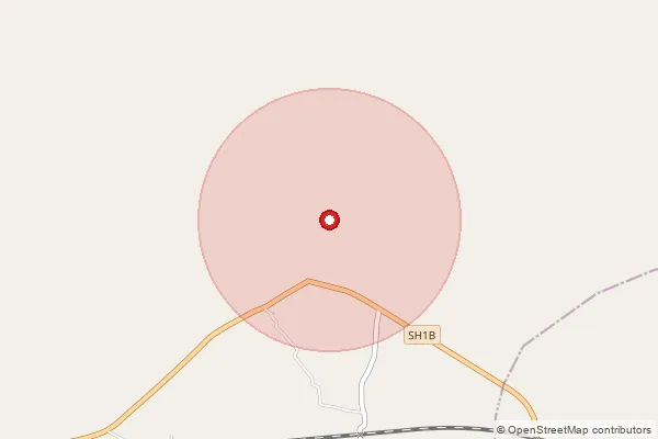 Map showing approximate area covered by Pincode 277209 — Bhojchapra Bo, Ballia