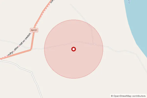 Map showing approximate area covered by Pincode 277214 — Laxman Chapra Bo, Ballia