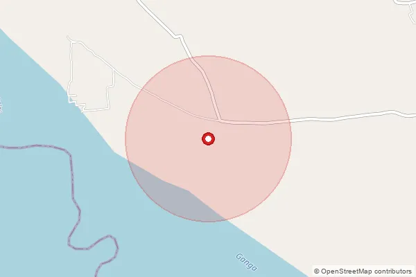 Map showing approximate area covered by Pincode 277216 — Bahuara Bo, Ballia