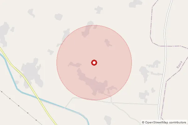 Map showing approximate area covered by Pincode 277301 — Kummhaila Bo, Ballia