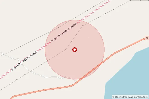 Map showing approximate area covered by Pincode 277403 — Belahari Bo, Ballia