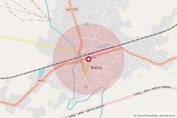 Map showing approximate area covered by Pincode 277506 — Sagarpali So, Ballia