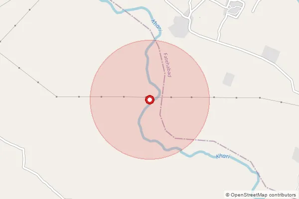 Map showing approximate area covered by Pincode 282006 — Chhalesar Bo, Agra