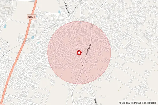 Map showing approximate area covered by Pincode 282009 — Sultan Pura Bo, Agra