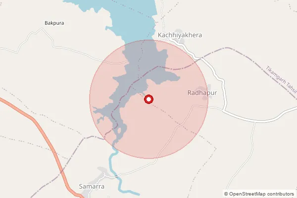 Map showing approximate area covered by Pincode 283103 — Kurri Kuppa Bo, Firozabad