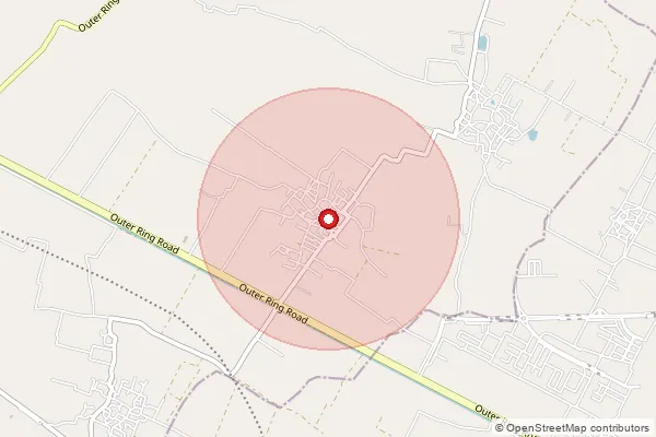 Map showing approximate area covered by Pincode 283105 — Daoli Bo, Agra