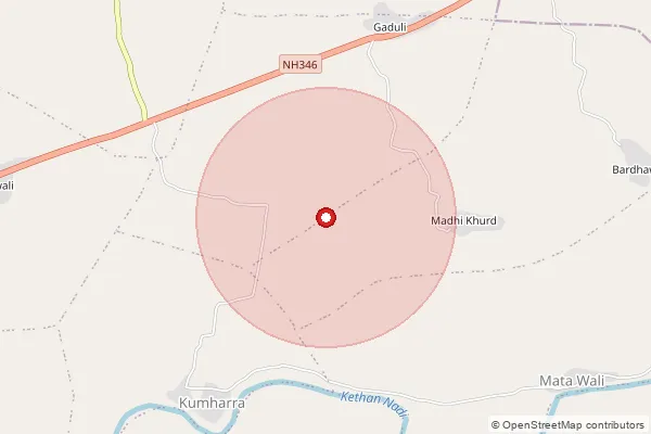 Map showing approximate area covered by Pincode 283141 — Asua Bo, Firozabad