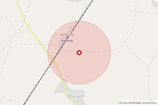 Map showing approximate area covered by Pincode 283145 — Kanwara Bo, Firozabad